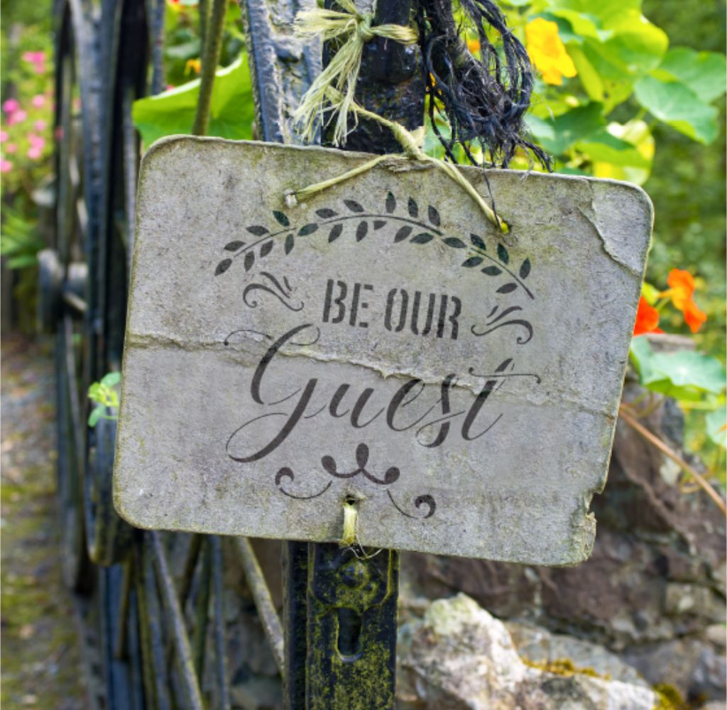 Be our Guest Craft Stencil