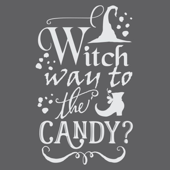 Witch Way to the Candy Halloween Craft Stencil