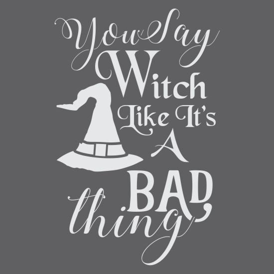 You Say Witch Halloween Craft Stencil