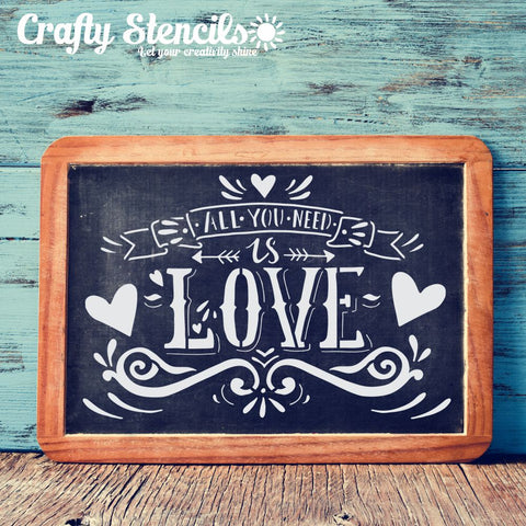 All You Need Is Love Craft Stencil