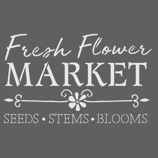 Flower Market Craft Stencil