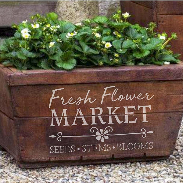 Flower Market Craft Stencil