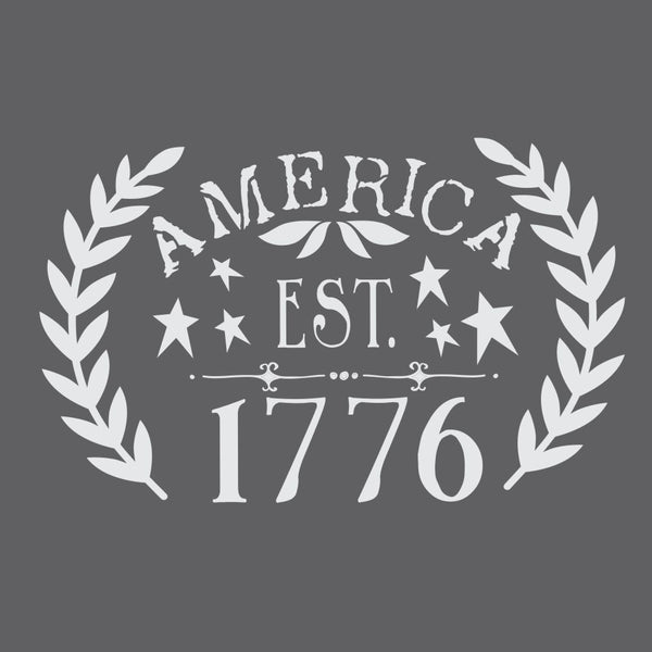 America Est. 1776 Craft Stencil