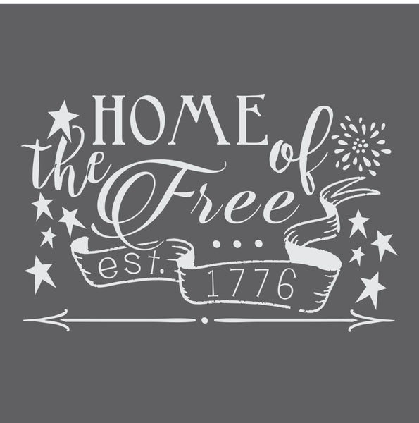 Home of the Free Craft Stencil