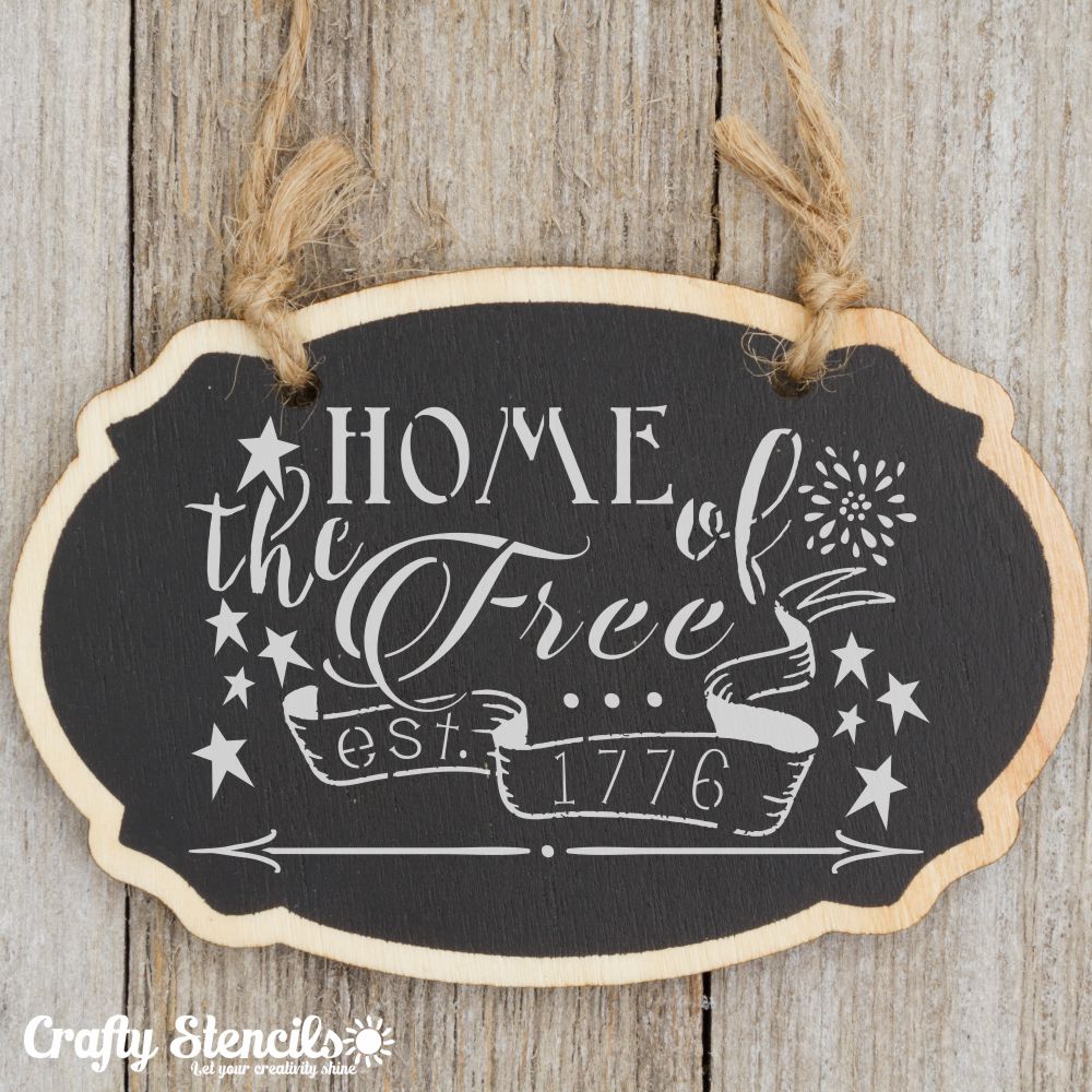 Home of the Free Craft Stencil