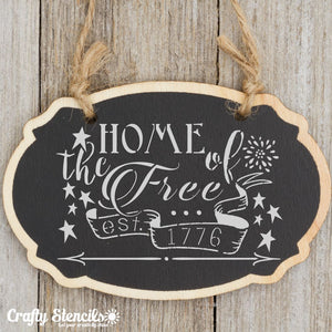 Home of the Free Craft Stencil