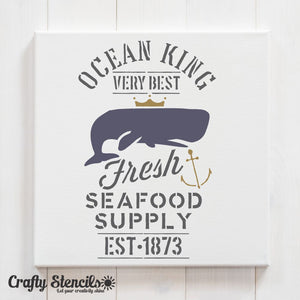 Fresh Seafood Craft Stencil