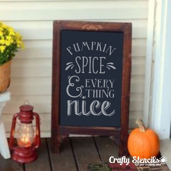 Pumpkin & Spice Craft Stencil