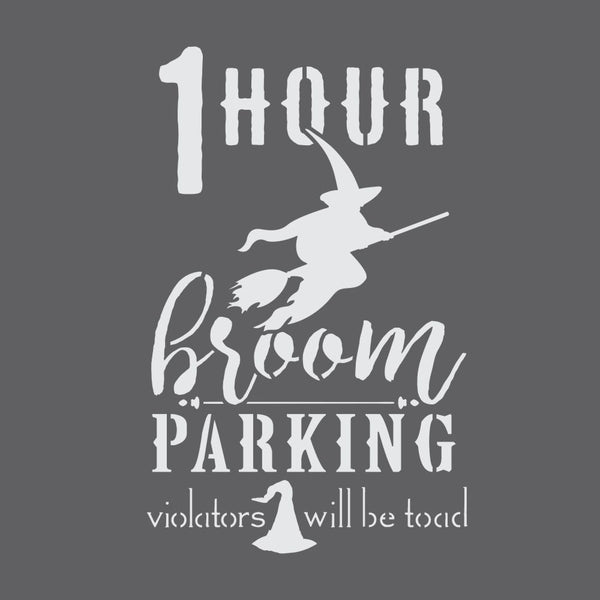 Broom Parking Craft Stencil