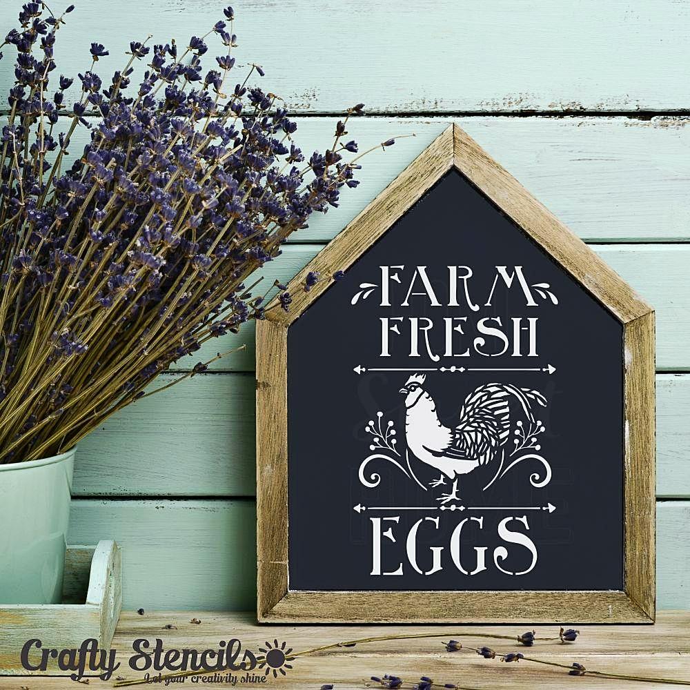 Farm Fresh Eggs Craft Stencil