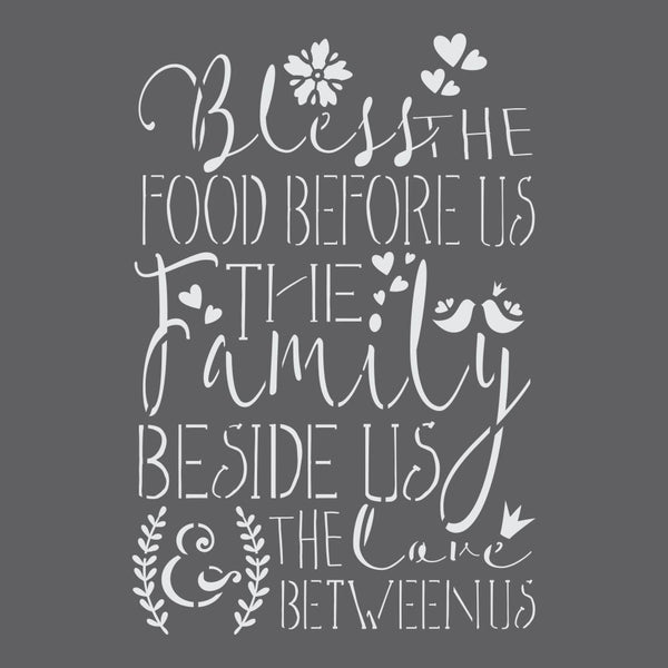 Bless the Food Before Us Craft Stencil