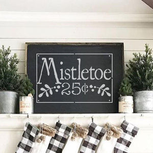 Mistletoe Sign Craft Stencil