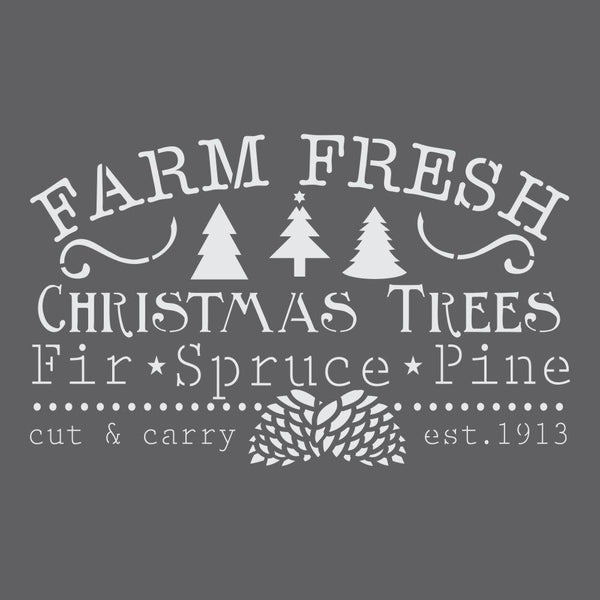 Farm Fresh Christmas Trees Craft Stencil