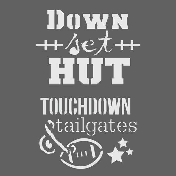 Touchdown and Tailgates Craft Stencil