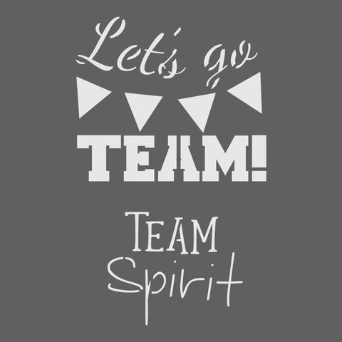 Team Spirit Craft Stencil