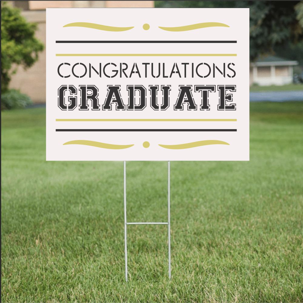 Congratulations Graduate Sign Stencil