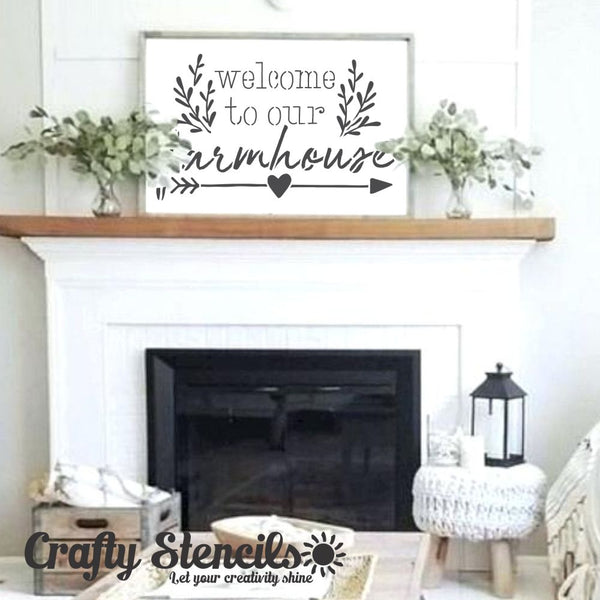 Welcome to Our Farmhouse Craft Stencil