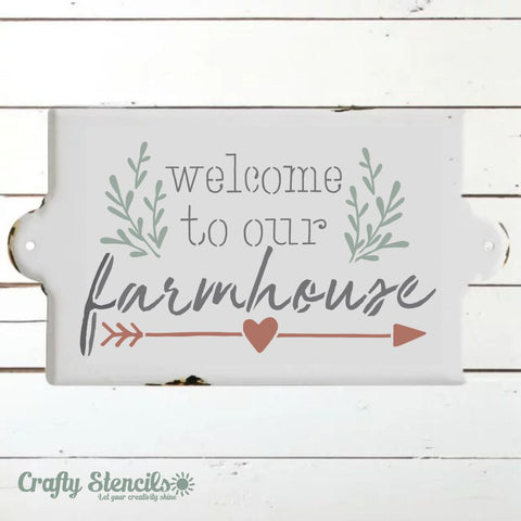 Welcome to Our Farmhouse Craft Stencil