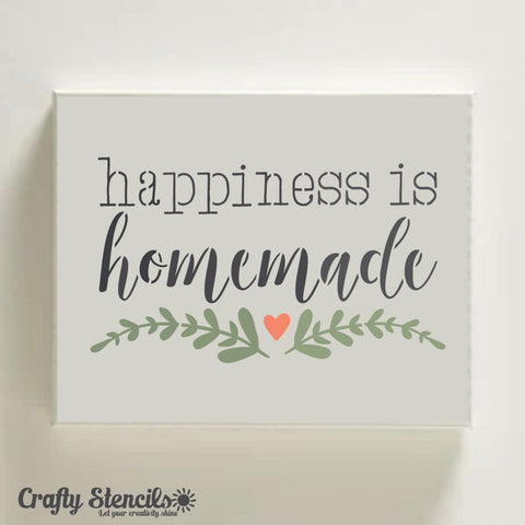 Happiness is Homemade Craft Stencil