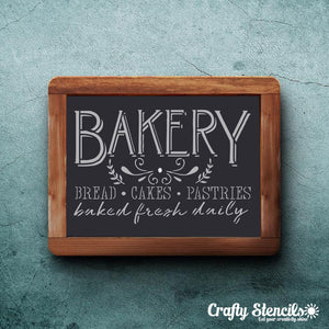 Bakery Sign Craft Stencil