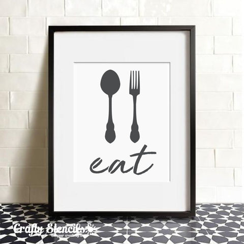 Eat! Craft Stencil