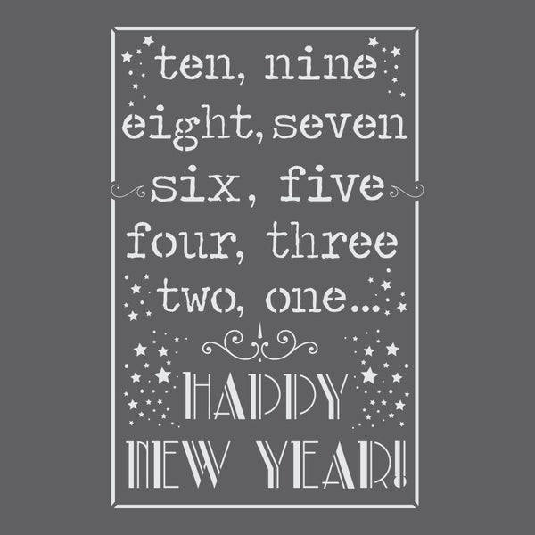 New Years Countdown Craft Stencil