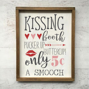 Kissing Booth Craft Stencil