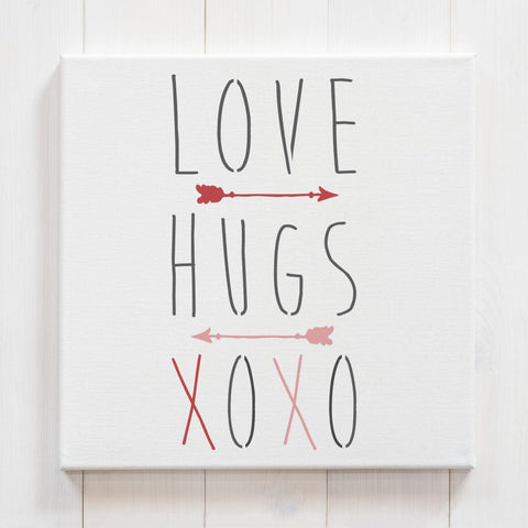 Love and Hugs Valentines Craft Stencil