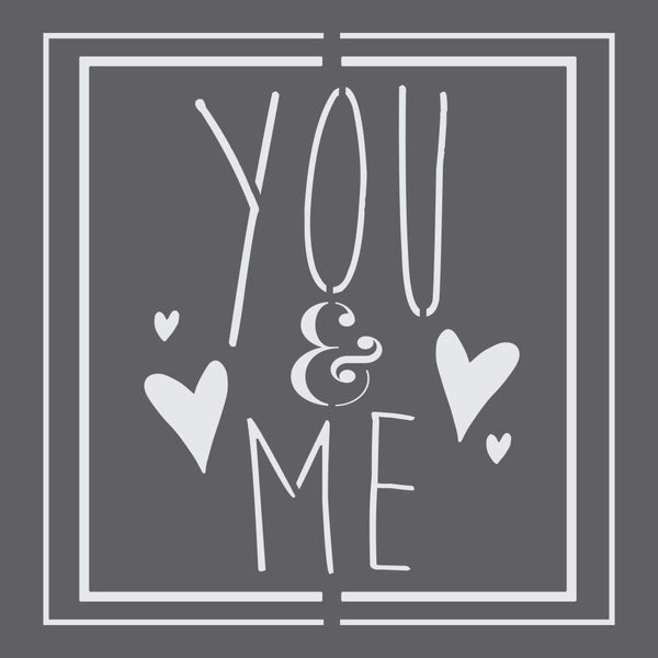 Rows of Hearts Valentines Craft Stencil