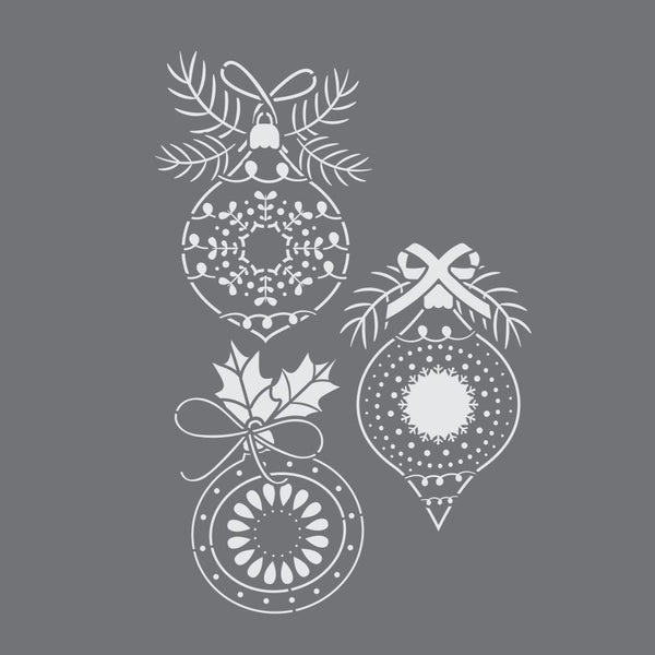 Vintage Ornaments Craft Stencil