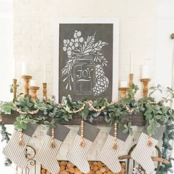 Holiday Mason Jar Craft Stencil