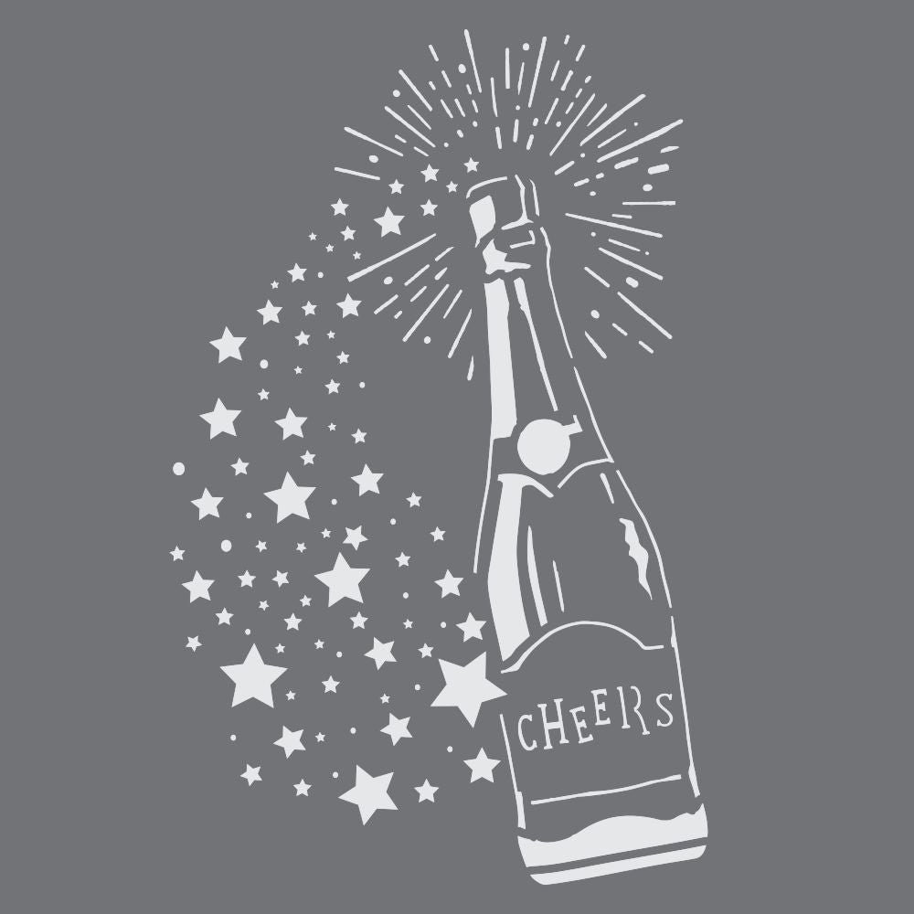 Champagne Toast Craft Stencil