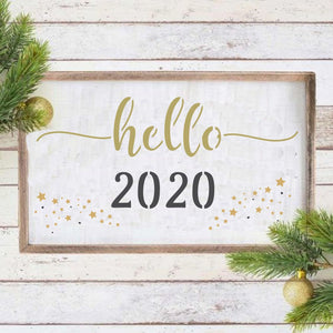 Hello to the New Year Craft Stencil