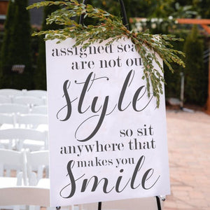 Ceremony Seating Wedding Sign Stencil