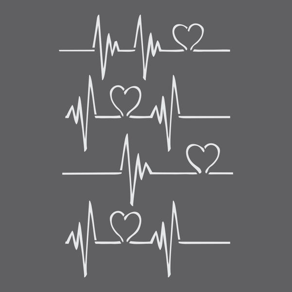Heart Cardiogram Stencil