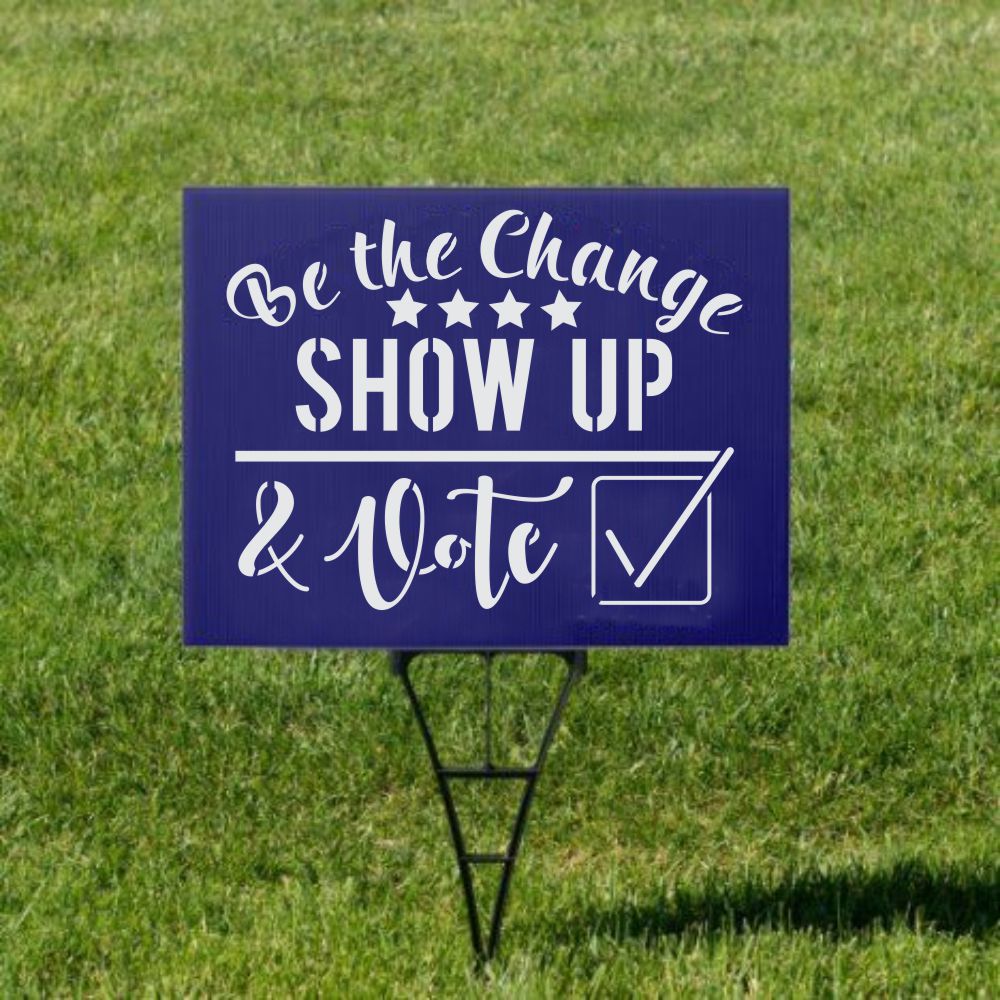 Be the Change Voting Craft Stencil