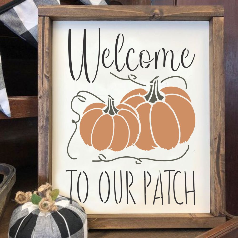 Welcome to Our Patch Halloween Craft Stencil