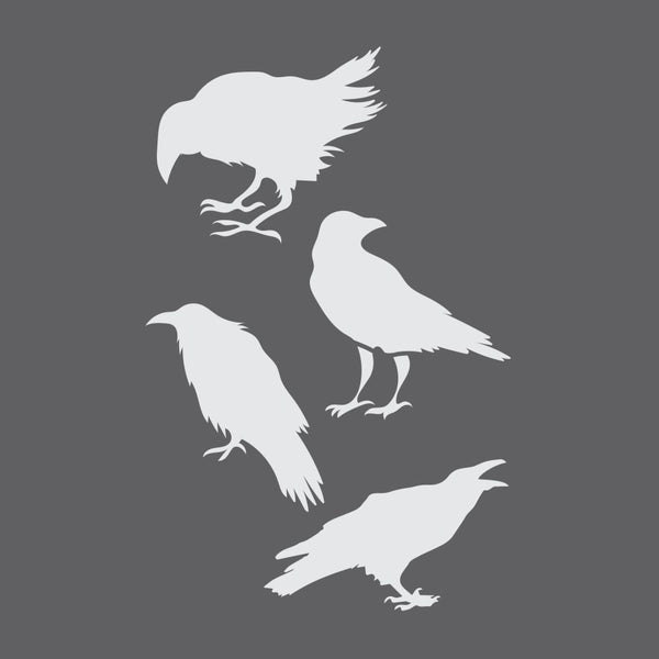 Ravens Halloween Craft Stencil