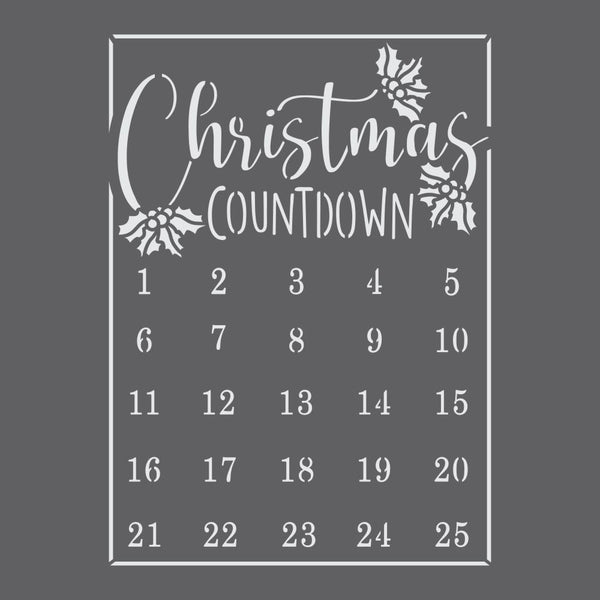 Christmas Countdown Calendar Craft Stencil