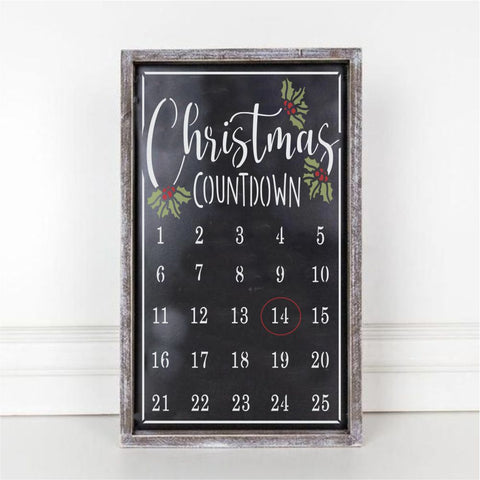 Christmas Countdown Calendar Craft Stencil