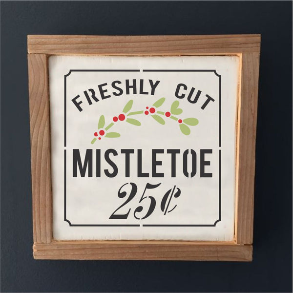 Freshly Cut Mistletoe Craft Stencil
