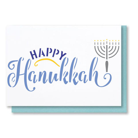 Happy Hanukkah Craft Stencil