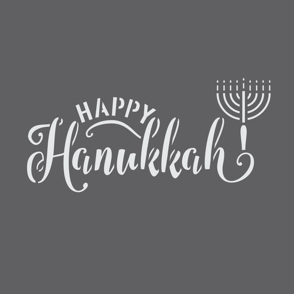 Happy Hanukkah Craft Stencil