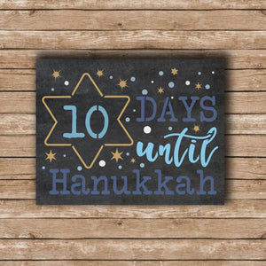 Hanukkah Countdown 2 Piece Craft Stencil Set