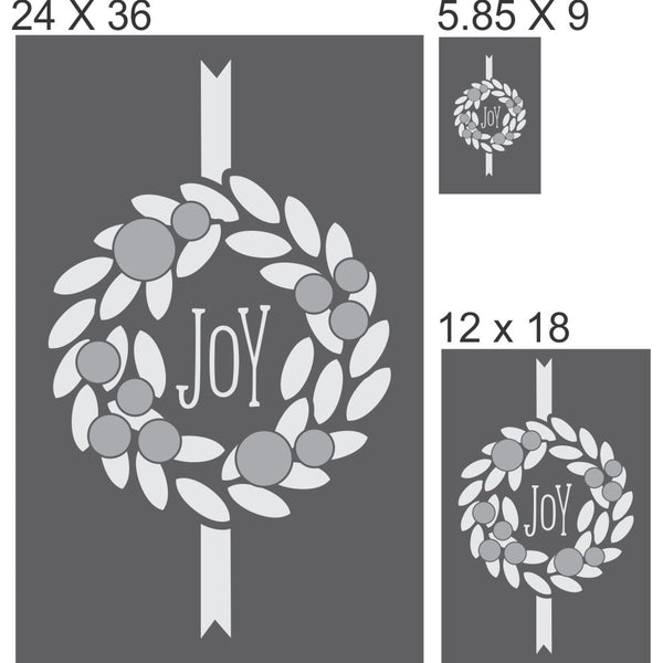 Christmas Wreath Window Stencil