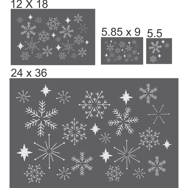 Snowflakes Window Stencil