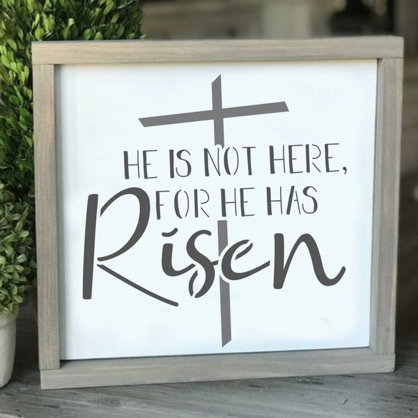 For He Has Risen Craft Stencil
