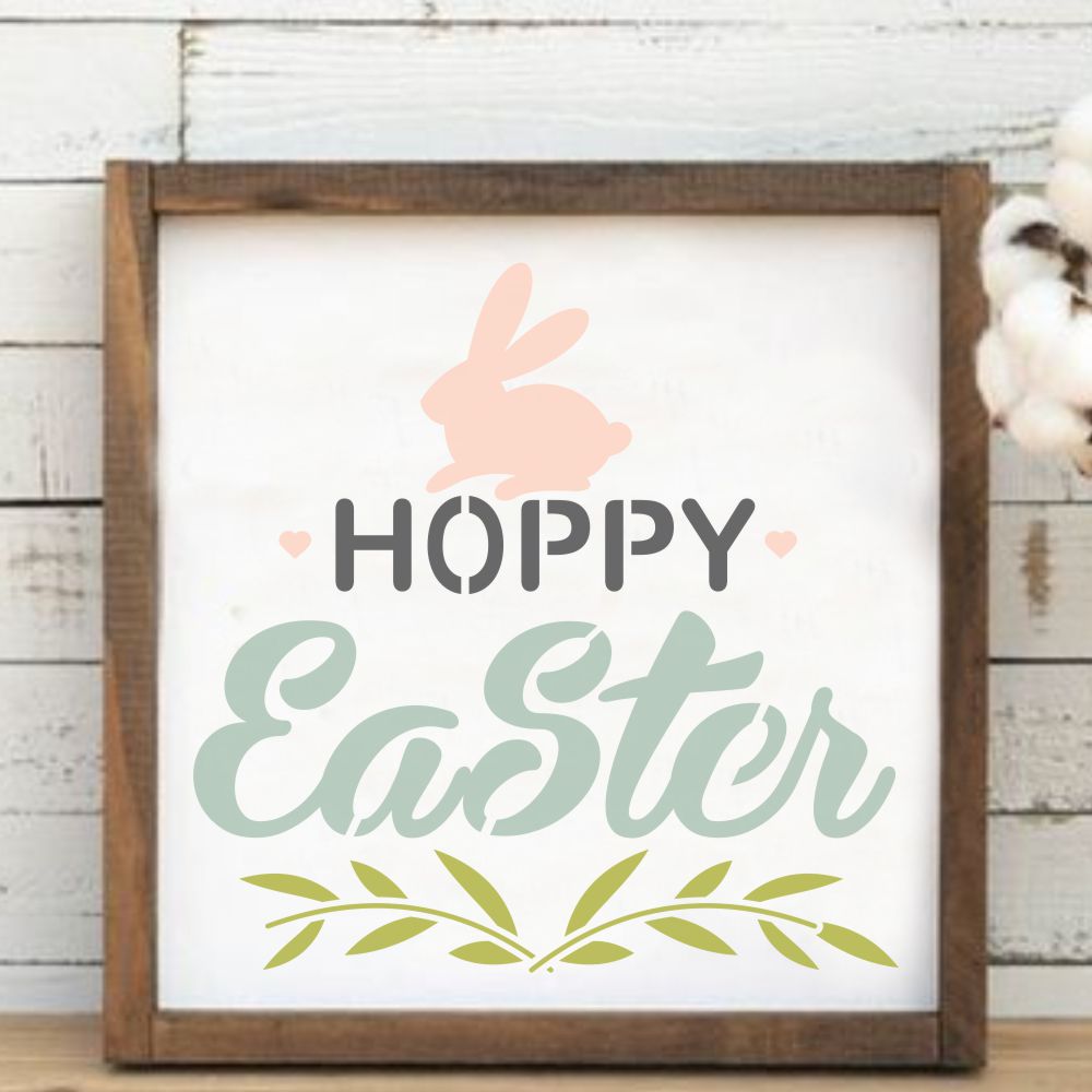 Hoppy Easter Craft Stencil