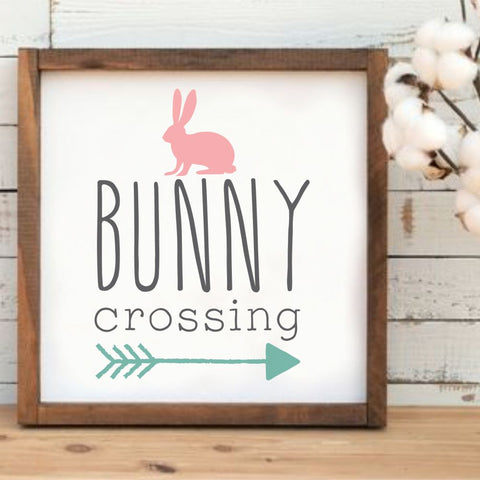 Bunny Crossing Craft Stencil