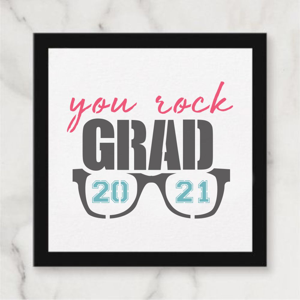 You Rock Grad Craft Stencil